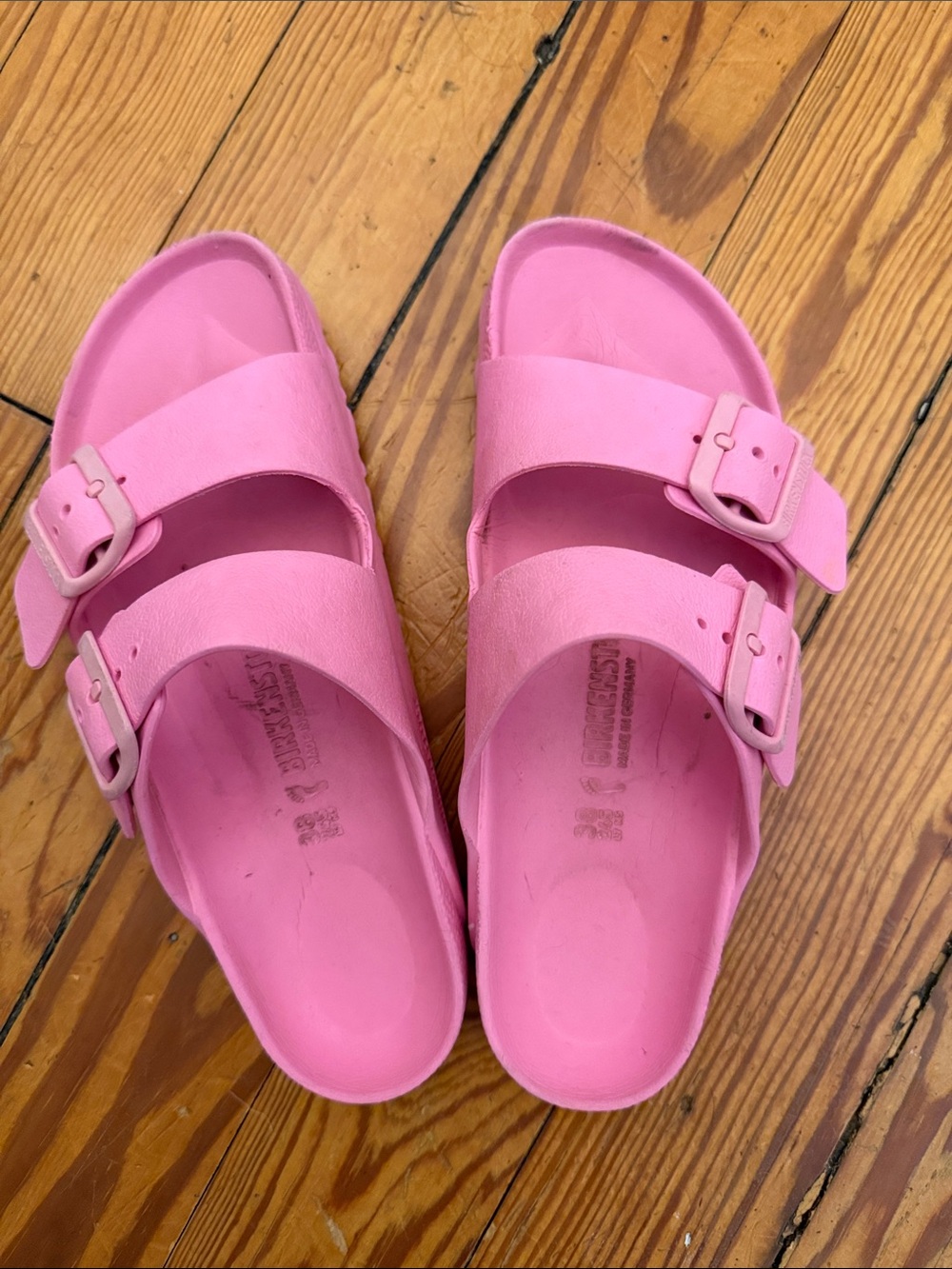 Birkenstock Kids Pink Double-Buckle EVA Sandals